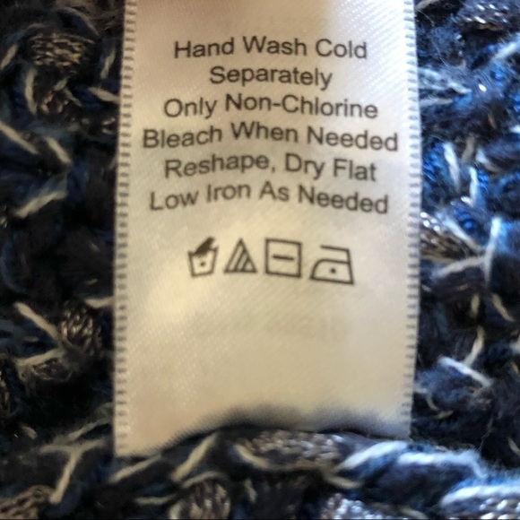 Coldwater Creek Sweater Blue Marled Knit Ombre Cardigan Medium - Picture 4 of 10